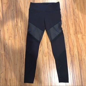 ALO black leggings w/ mesh details